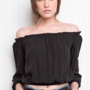 Brandy Melville BLACK Maura Top